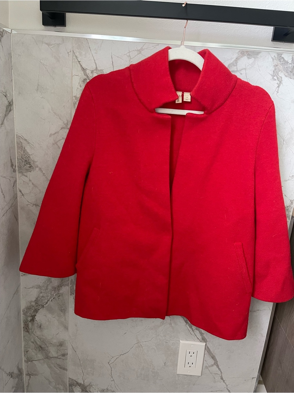 Moth Red Short Pea coat/cardigan
